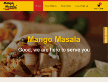 Tablet Screenshot of mangomasala.com